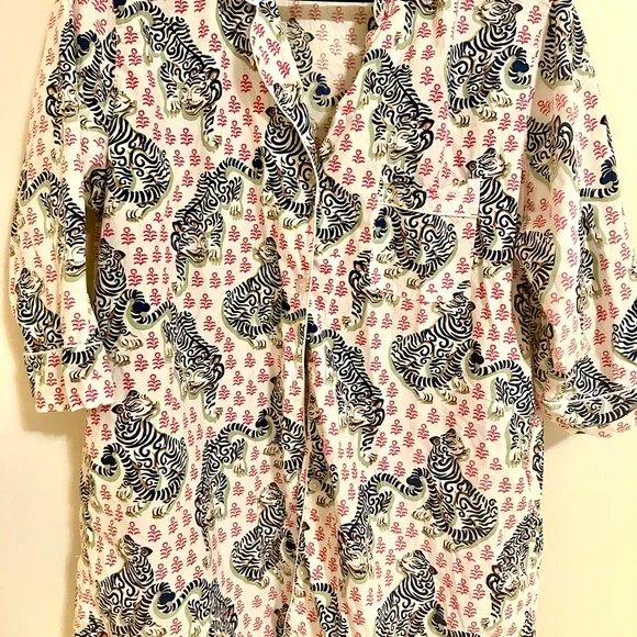 Printfresh Multicolor tiger Patterned Night Shirt (night gown) - Picture 4 of 13